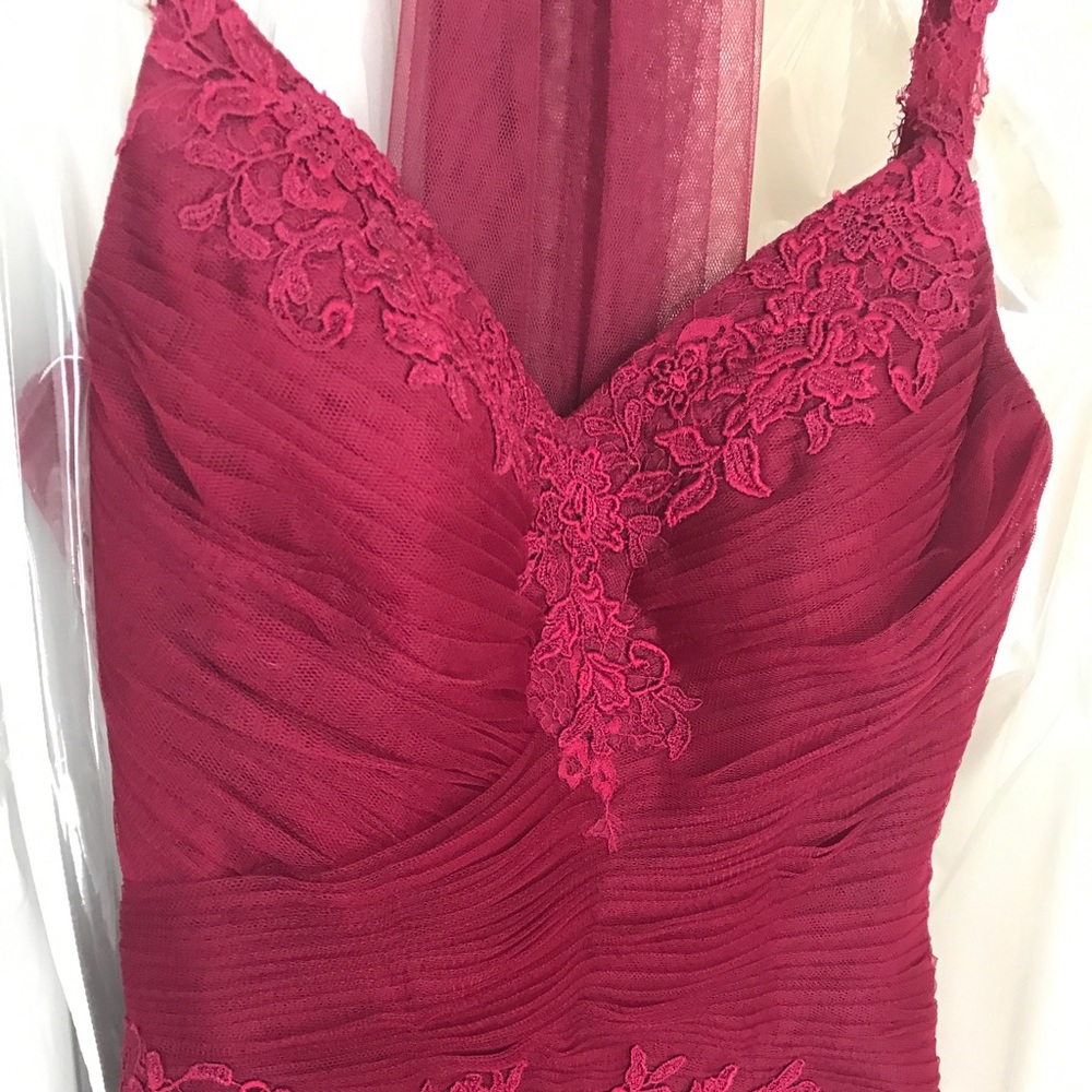Maroon prom dress